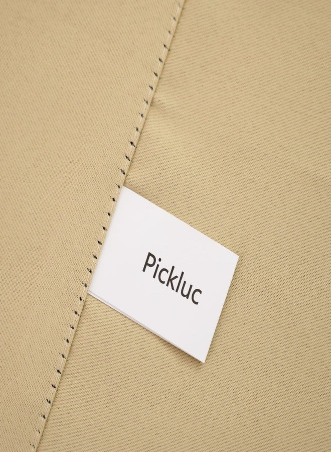 Pickluc ستارة بيكلوك ذات الجيوب العلوية - ستارة نصف معتمة للمطبخ والحمام والخزائن والأقبية، عرضها 30 بوصة وطولها 24 بوصة، لون بيج، قطعتان - Image 5